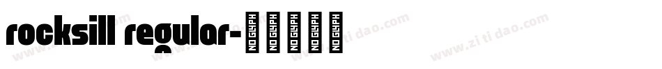 rocksill regular字体转换